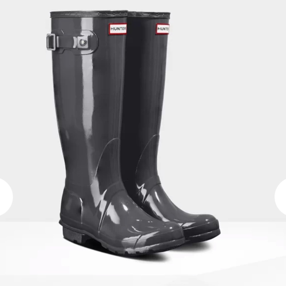 Gray Tall Hunter Boots